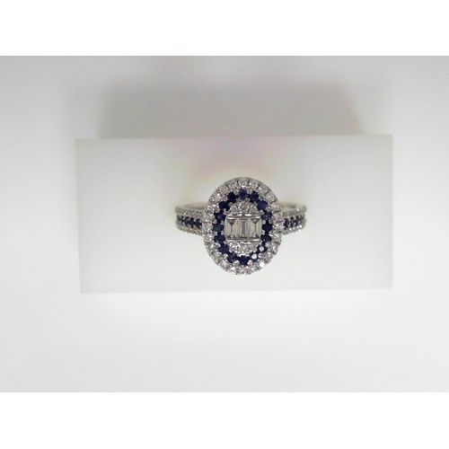 14K White Gold Lali Jewels  Sapphire Ring