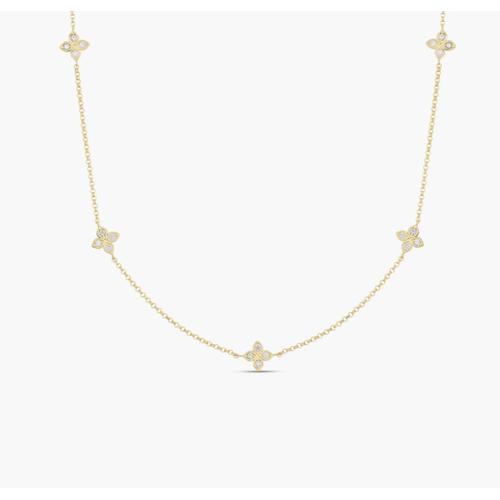 18K Yellow Gold Roberto Coin  Diamond Necklace