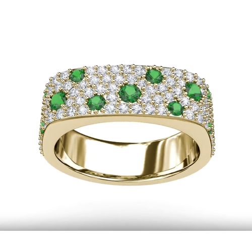14K Yellow Gold Fana  Diamond Ring