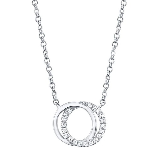 14K White Gold Shy Creation  Diamond Necklace
