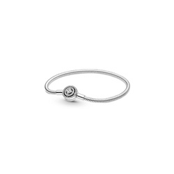 PANDORA Moments Snake Chain Bracelet ブレスレット 590728-18 Smooth Sterling Silver Clasp Bracelet | Sterling silver