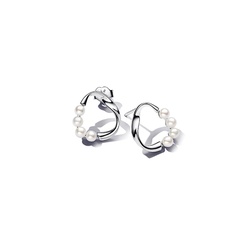 ◇HYERES LOR◇ H Edition Silver (W) White Pearl Earrings 6mm HYÈRES LOR (イエールロール ) - Hエディションシルバー(W
