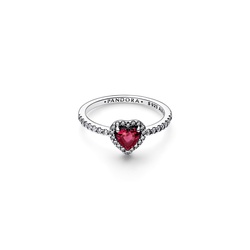 アクセサリー Pandora Elevated Red Heart Ring Elevated Red Heart Ring | Sterling silver | Pandora US