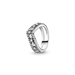 Pandora Wish Sparkling Marquise Double Wishbone Size 5 Ring