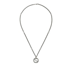 Gucci Sterling Silver Interlocking G 17.5'' Necklace