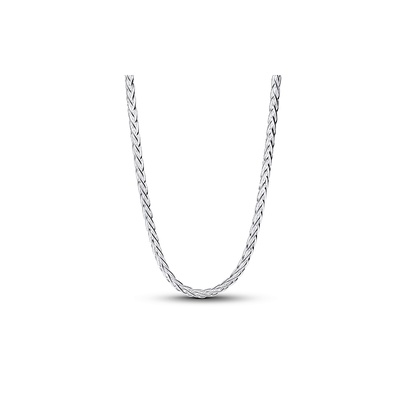 Pandora Pavé Clasp Foxtail Chain Charm Necklace 394463C01-45