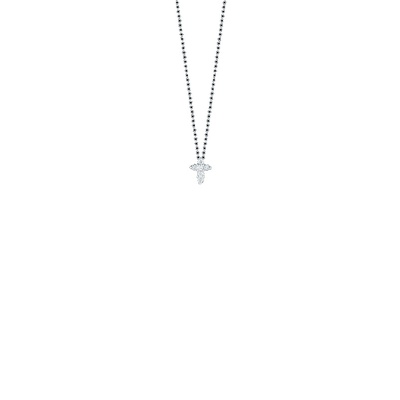 Roberto Coin 18k White Gold Tiny Treasures Small Diamond Cross