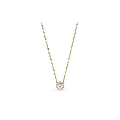 Pandora Sparkling Round Halo Pendant Collier Necklace 391229C01-45