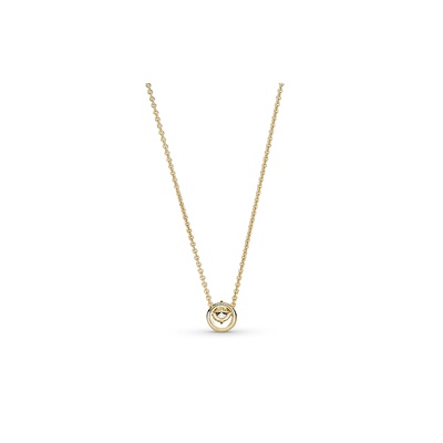 Pandora Sparkling Round Halo Pendant Collier Necklace 391229C01-45