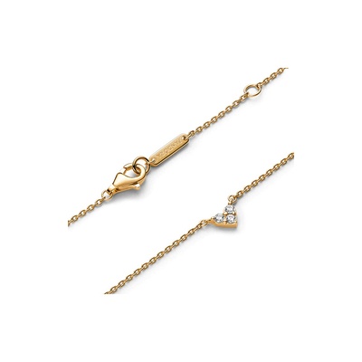 Pandora Triple Stone Heart Collier Necklace 363014C01-45
