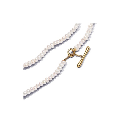 Pandora Treated Freshwater Cultured Pearls T-bar Collier Necklace