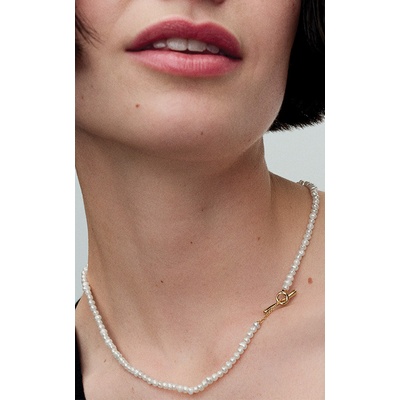 Pandora Treated Freshwater Cultured Pearls T-bar Collier Necklace