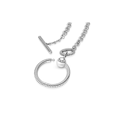 PANDORA Moments O Pendant T-bar ネックレス Amazon.com: Pandora Moments O Pendant T-Bar Necklace - Charm