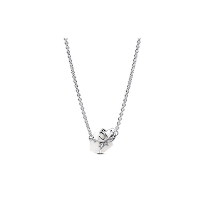 Pandora White Rose in Bloom Collier Necklace 393206C01-45
