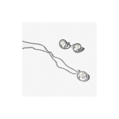 Pandora Treated Freshwater Cultured Pearl & Pavé Jewelry Gift Set