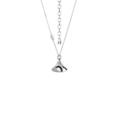 アクセサリー 8UEDE DRAW NECKLACE SILVER 60cm Elle Jewelry Sterling Silver CZ Triangular Necklace N10289W