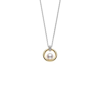 Mikimoto Akoya Cultured 6mm Pearl Circle Pendant MPQ10145ADXC