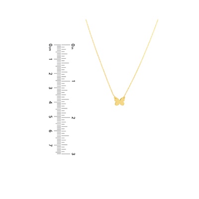 Albert's 14k Yellow Gold Butterfly Necklace with 18 Inch Chain