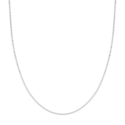Albert's 14k White Gold 24'' 1.20MM Box Chain w/ Lobster Clasp