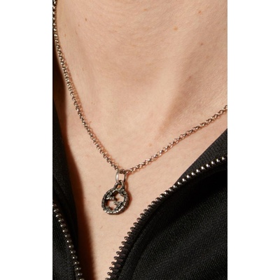 Gucci Sterling Silver Interlocking G 17.5'' Necklace