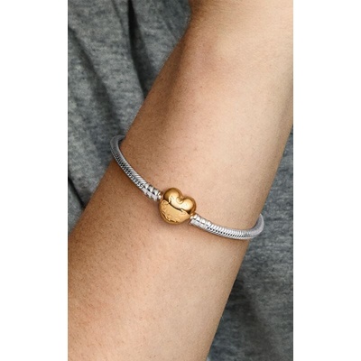 Pandora Heart Clasp Snake Chain Bracelet 568707C00-17