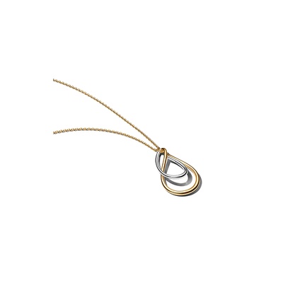 Pandora Two-Tone Double Pendant Necklace 364668C00-50