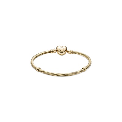 Pandora Moments Heart Clasp Snake Chain Bracelet 559522C00-19