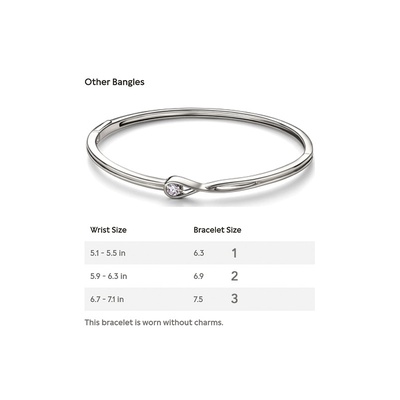Pandora Signature Two-tone I-D Pave Bangle 582740C01-1