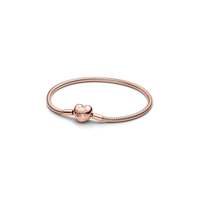 Pandora Pandora Moments Heart Clasp Snake Chain Bracelet 583050C00-16