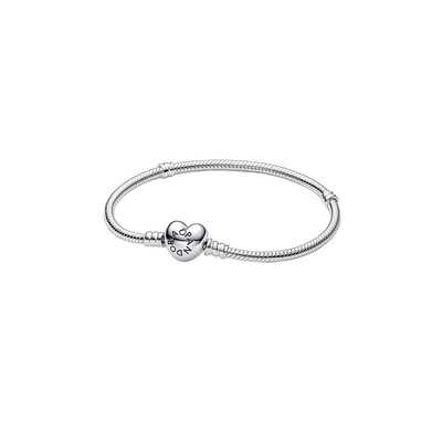 Pandora Silver Charm Bracelet with Heart Clasp 590719-16