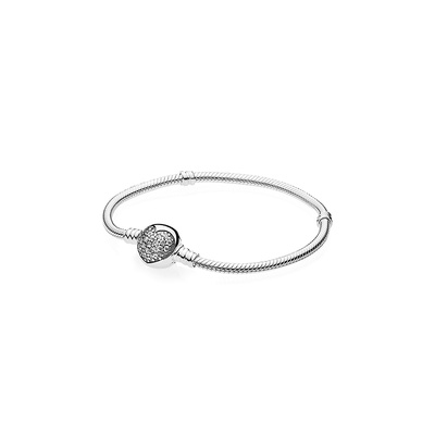 Pandora Sparkling Heart Clear CZ Bracelet 590743CZ-17
