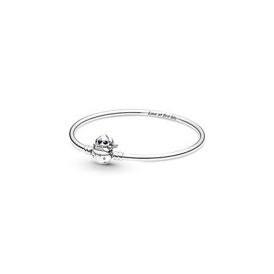 Pandora Moments Disney Stitch Biting Clasp Bangle 591683C01-17