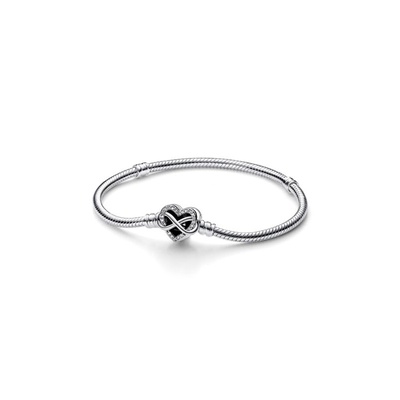 Pandora Moments Sparkling Infinity Heart Clasp Snake Chain