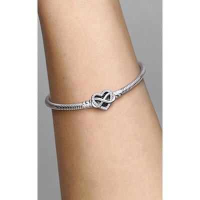 Pandora Moments Sparkling Infinity Heart Clasp Snake Chain