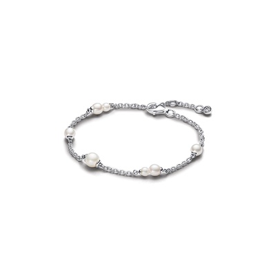 Pandora Treated Freshwater Cultured Pearl Station Chain Bracelet