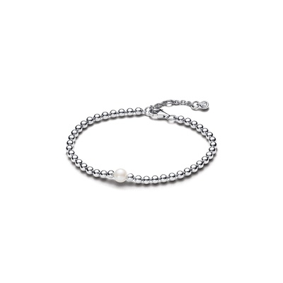 Pandora ビーズ付きブレスレット Amazon.com: PANDORA Timeless Treated Freshwater Cultured Pearl