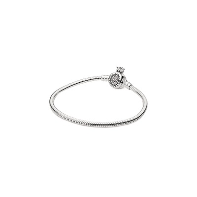 Pandora Moments Crown O & Snake Chain Bracelet 598286CZ-17