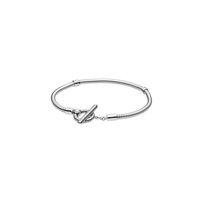Pandora Moments T-Bar Snake Chain Bracelet 599082C00-16
