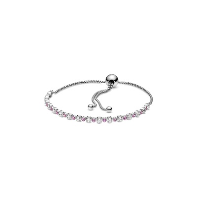 Pandora Pink Clear Sparkle Slider Bracelet 599377C02-1