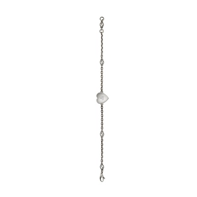 y♡Crystal☆bijou GUCCI Mother of Pearl Heart Sterling Silver Bracelet