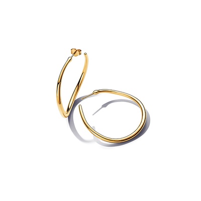 Pandora Organically Shaped 42 mm Open Hoop Earrings 263299C00