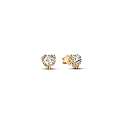 Sparkling Elevated Heart Stud Earrings 268427C01