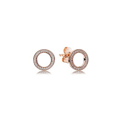 らす Pandora Sparkling Circle Stud Earrings 280585CZ