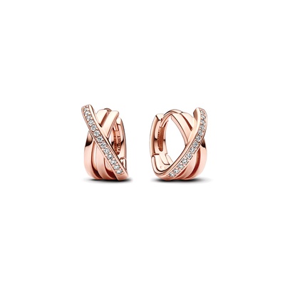 Pandora Crossover Pavé Hoop Earrings 283150C01