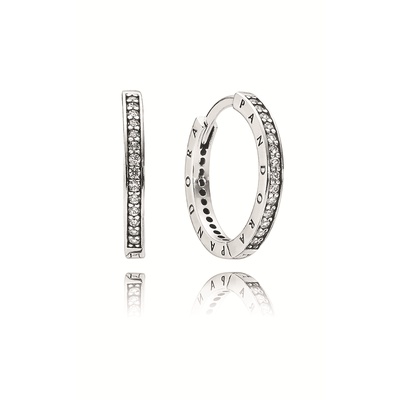 Pandora Signature Clear CZ Earrings 290558CZ (Retired)