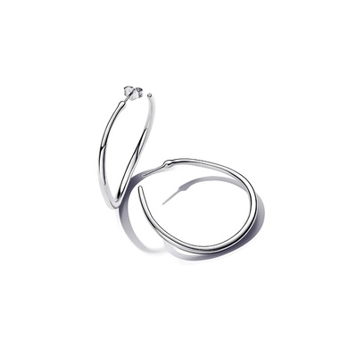 Pandora Organically Shaped 42 mm Open Hoop Earrings 293299C00