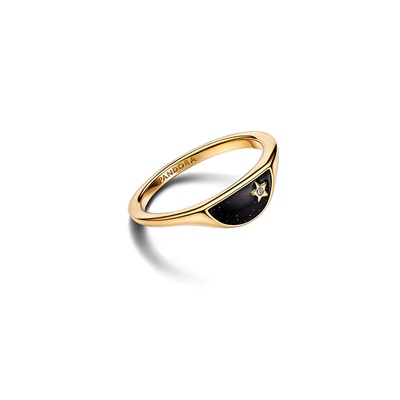 Pandora ME Halved Enamel Signet Ring 163325C01-52