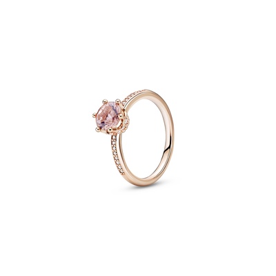 Pandora Pink Sparkling Crown Solitaire Ring 188289C01-52
