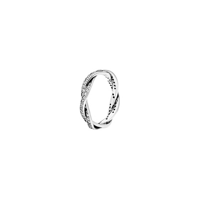 Pandora Sparkling Twisted Lines Ring 190892CZ-48