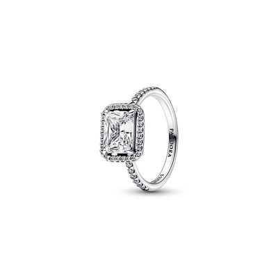 Pandora Sparkling Round Halo Ring 161234C01-48